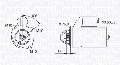 MAGNETI MARELLI 063280005010 -  Стартер